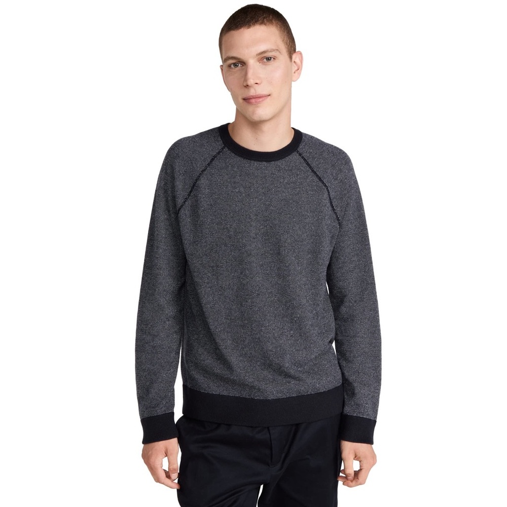 Vince | Birdseye Raglan Long Sleeve Crew Wool Cashmere Sweater Size‎ M